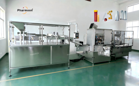 Automatic Effervescent Tablets Paper Wrapping & Tube Filling Machine