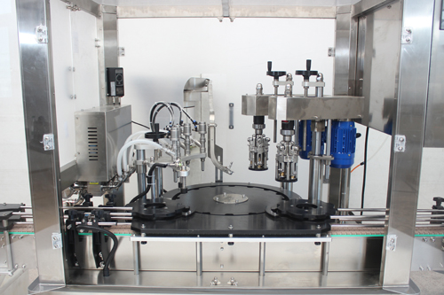 Automatic Filling Capping Machine & Rotary Bottle Unscrambler 2