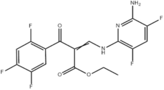 Benzenepropanoic acid, α-[[(6-amino-3,5-difluoro-2-pyridinyl)amino]methylene]-2,4,5-trifluoro-β-oxo-, ethyl ester