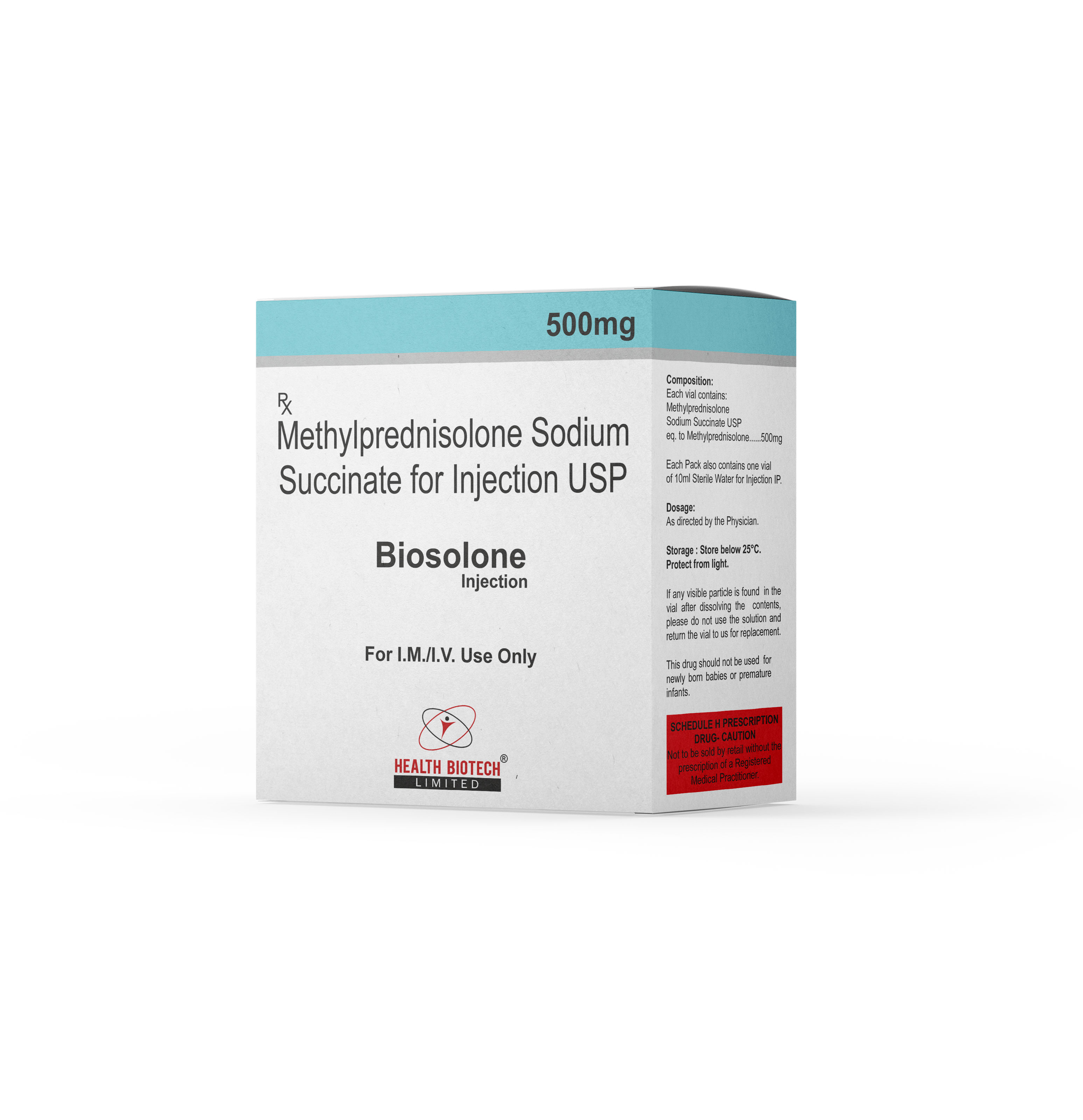 BIOSOLONE - METHYLPREDNISOLONE SODIUM SUCCINATE FOR INJECTION USP 500MG