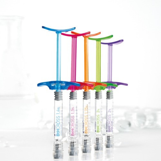 BtHLINE and BtHCROSS - Dermal fillers for aestheic medicine (Linear HA 1,4%, Crosslinked HA 1,5%, 1,75%, 2%)