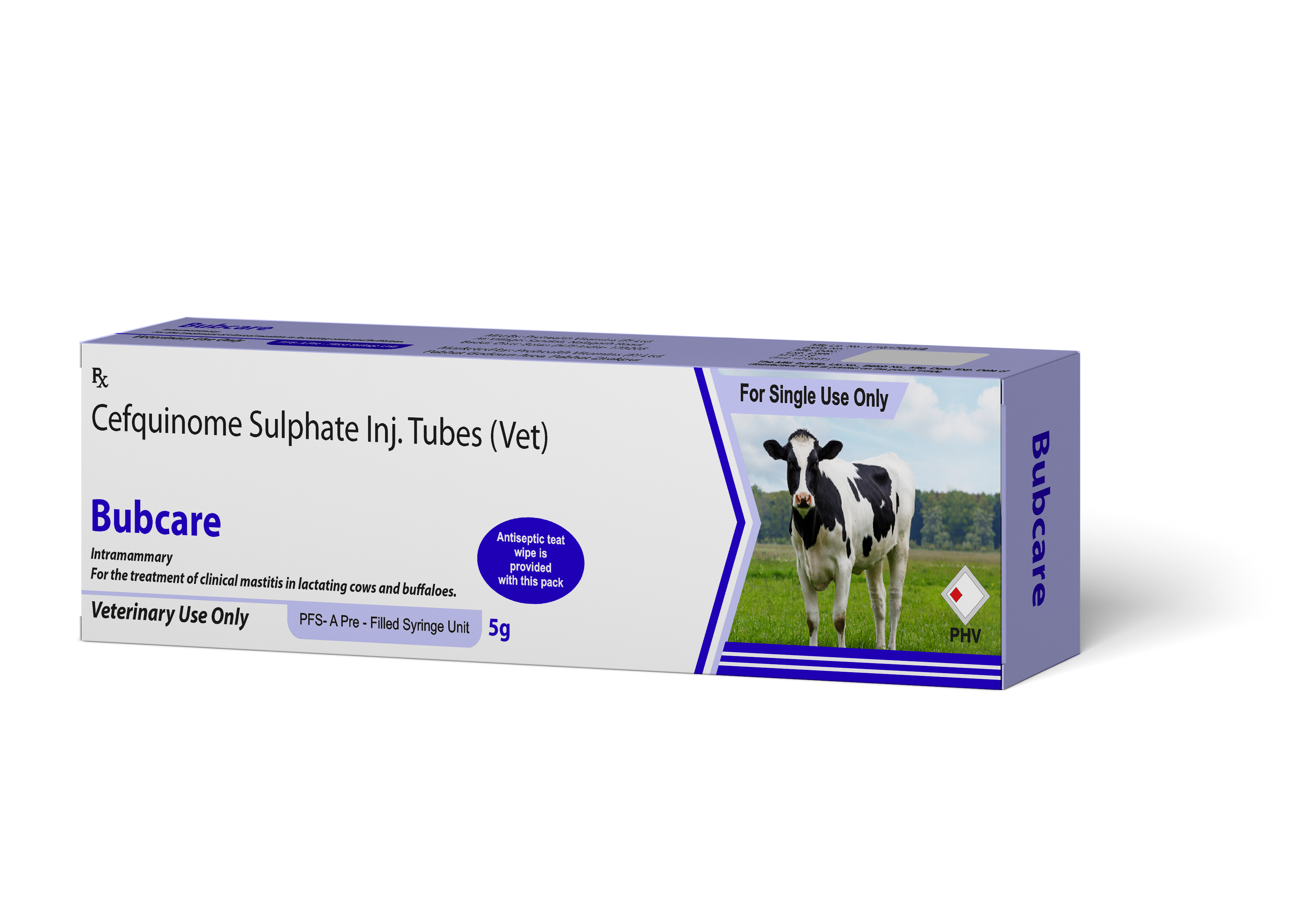 BUBCARE - CEFQUINOME SULPHATE INJECTION TUBES 5G (VETERINARY USE ONLY)