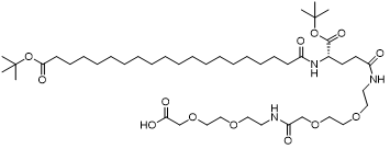 C20-OtBu-Glu(OtBu)-AEEA-AEEA-OH CAS: 1188328-37-1