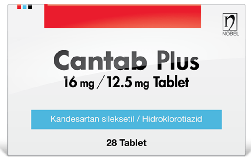 Cantab Plus (Candesartan, HCTZ) 16 mg/12.5 mg, 32 mg/12.5 mg, 32 mg/25 mg Tablet 1