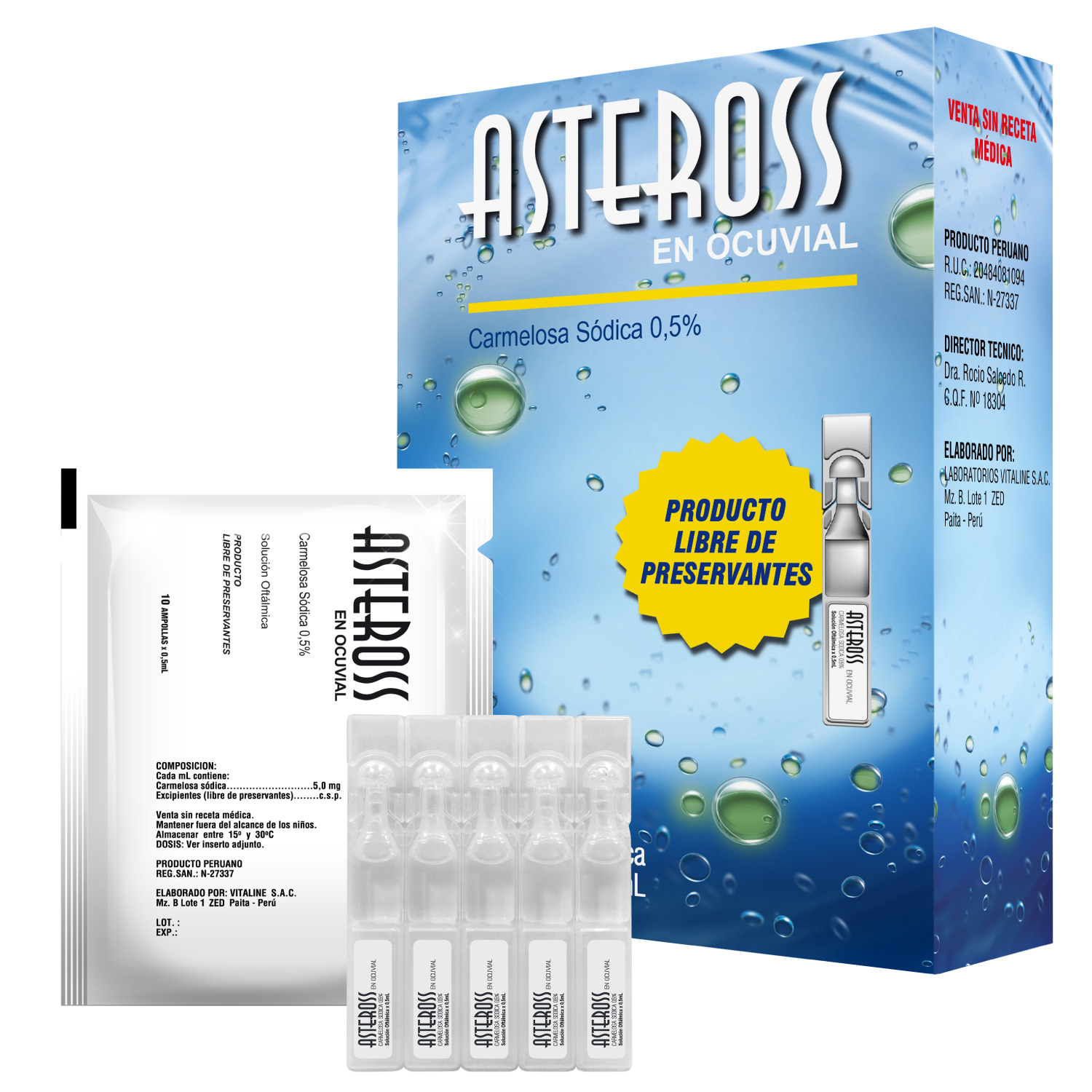 Carmellose 0.5% Ophthalmic solution x 30 vials (Preservative-Free)