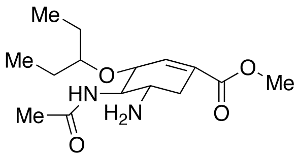 CAS No : 208720-71-2, Oseltamivir Phosphate - Impurity E, Oseltamivir Acid Methyl Ester, (3R,4R,5S)-4-(Acetylamino)-5-amino-3-(1-ethylpropoxy)-1-cyclohexene-1-carboxylic Acid Methyl Ester