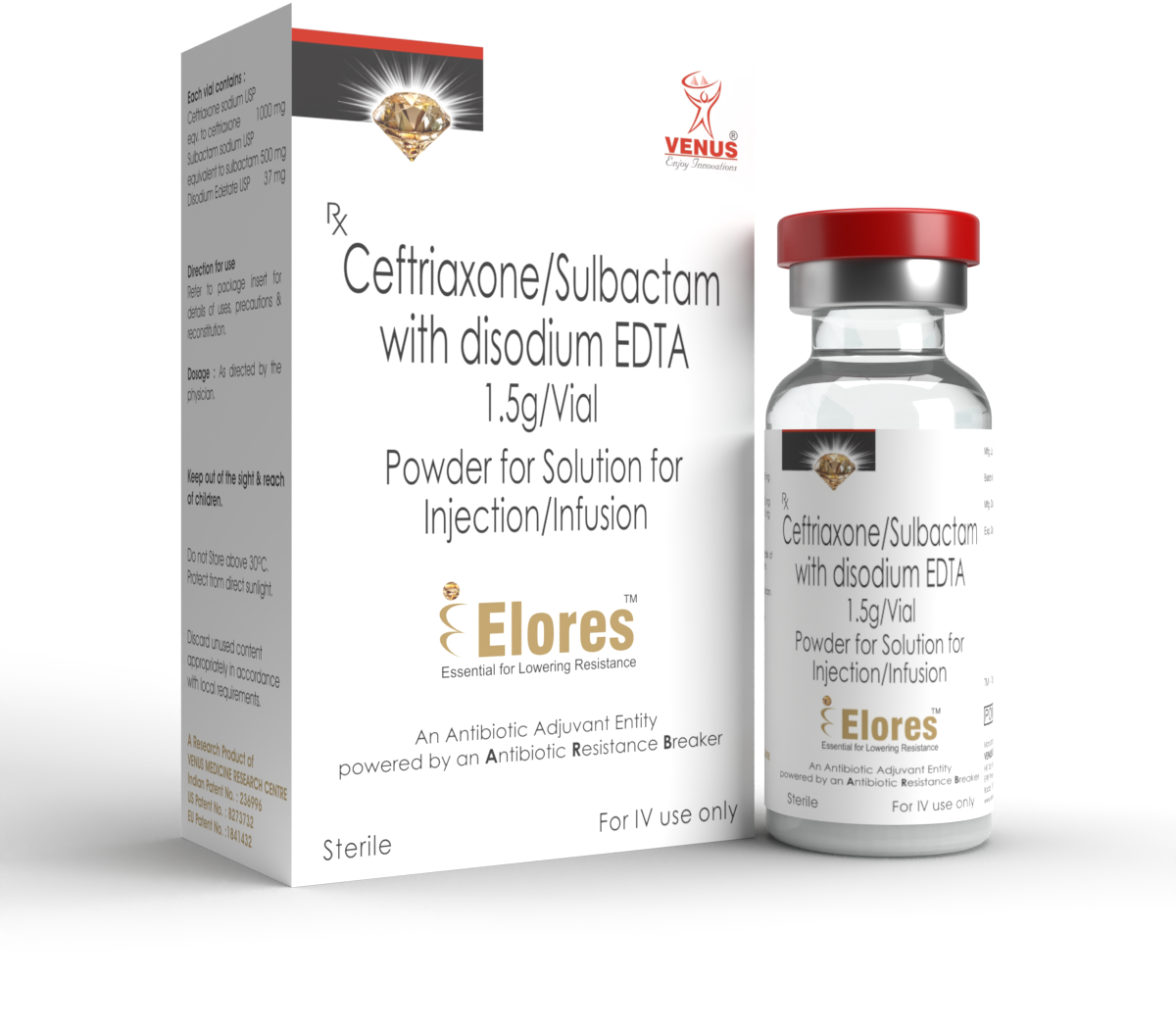 CEFTRIAXONE + SULBACTAM + EDTA