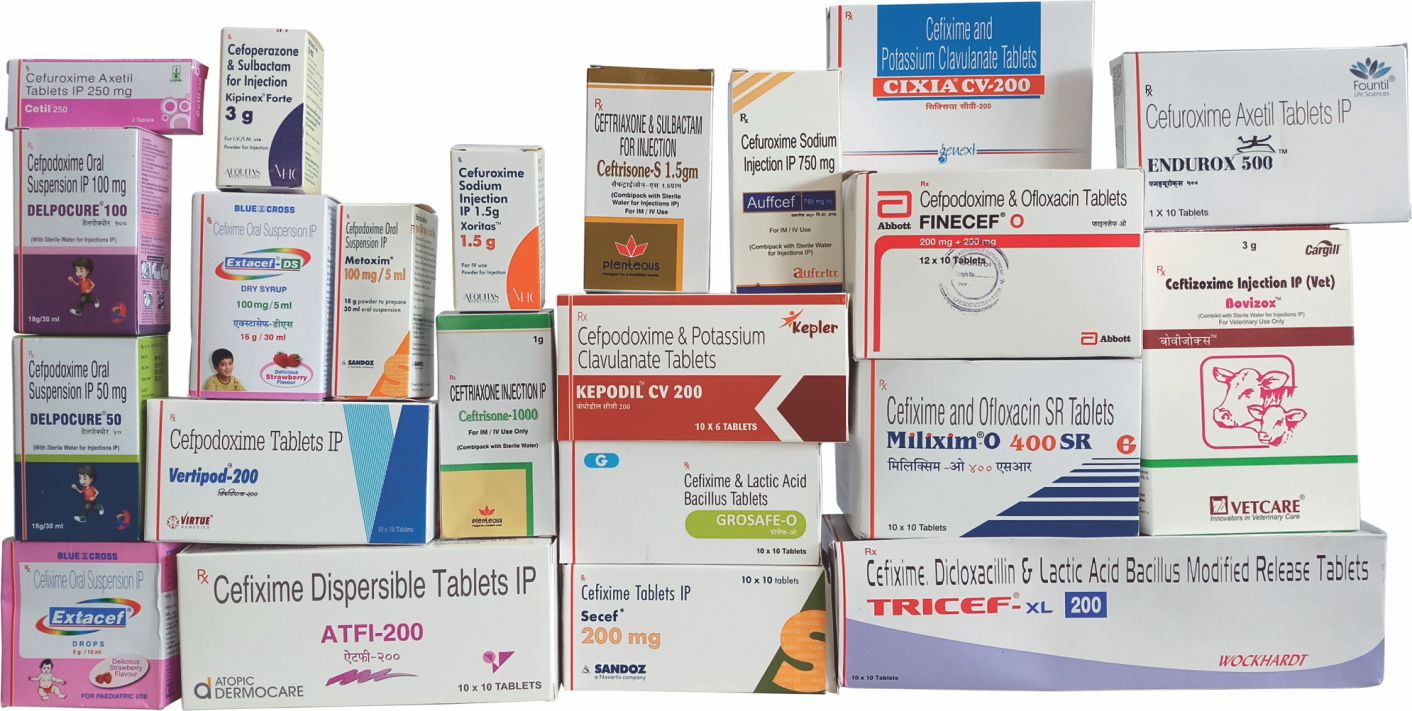 CEPHALOSPORINS - TABLETS / CAPSULES / DRY SYRUPS / CLAVULANIC / READY MIX / INJECTIONS / DRY POWDER INJECTIONS