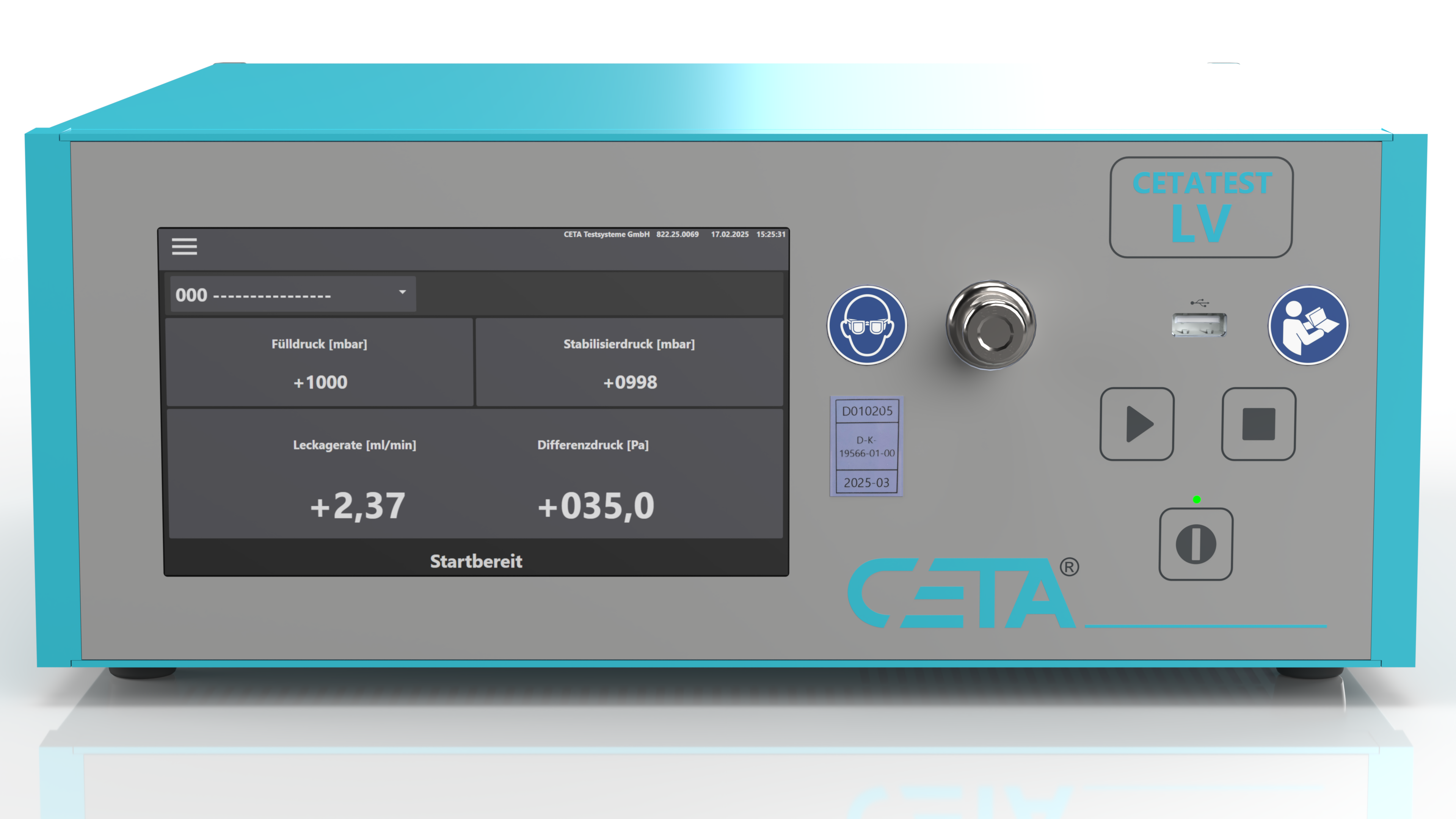 CETATEST LV - Leak Tester with Gauge Pressure Sensor 1