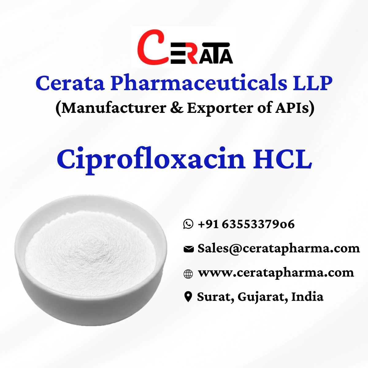 Ciprofloxacin HCL/Base API 1