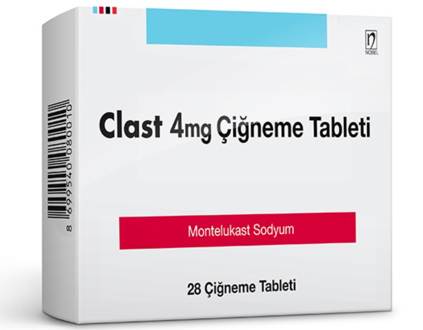 Clast (Montelukast) 4 mg, 5 mg Chewable Tablet