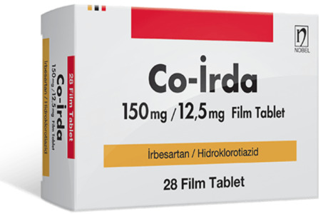 Co-Irda (Irbesartan, HCTZ ) 150 mg/12.5 mg, 300 mg/12.5 mg, 300 mg/25 mg Film Coated Tablet