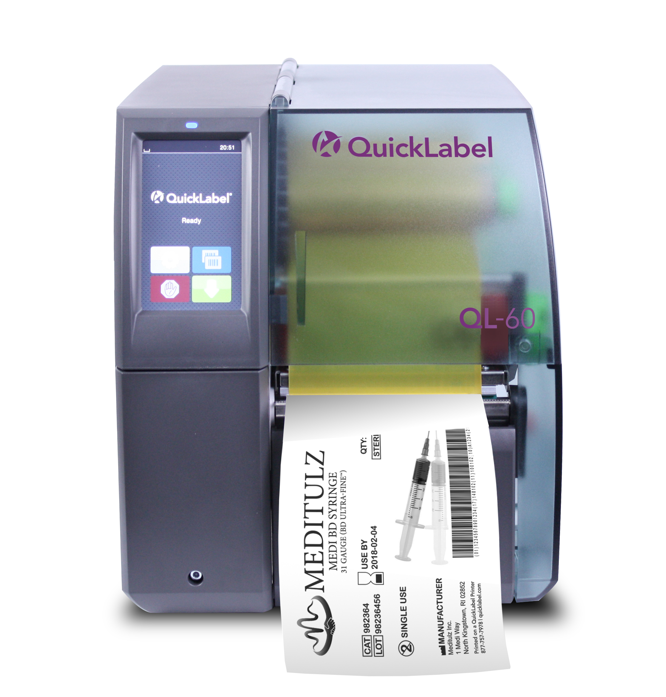 Compact monochrome label printer (thermal transfer) | QuickLabel QL-60