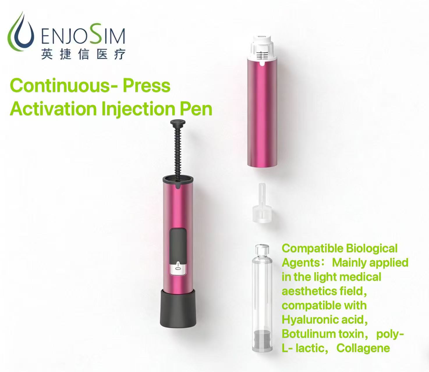 Continuous-Press Activation Injection Pen