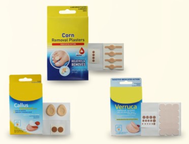 Corn / Callus / Wart / Verruca Removal Pads & Plasters / Gel Heel Cups (Class III Med Devices) 2