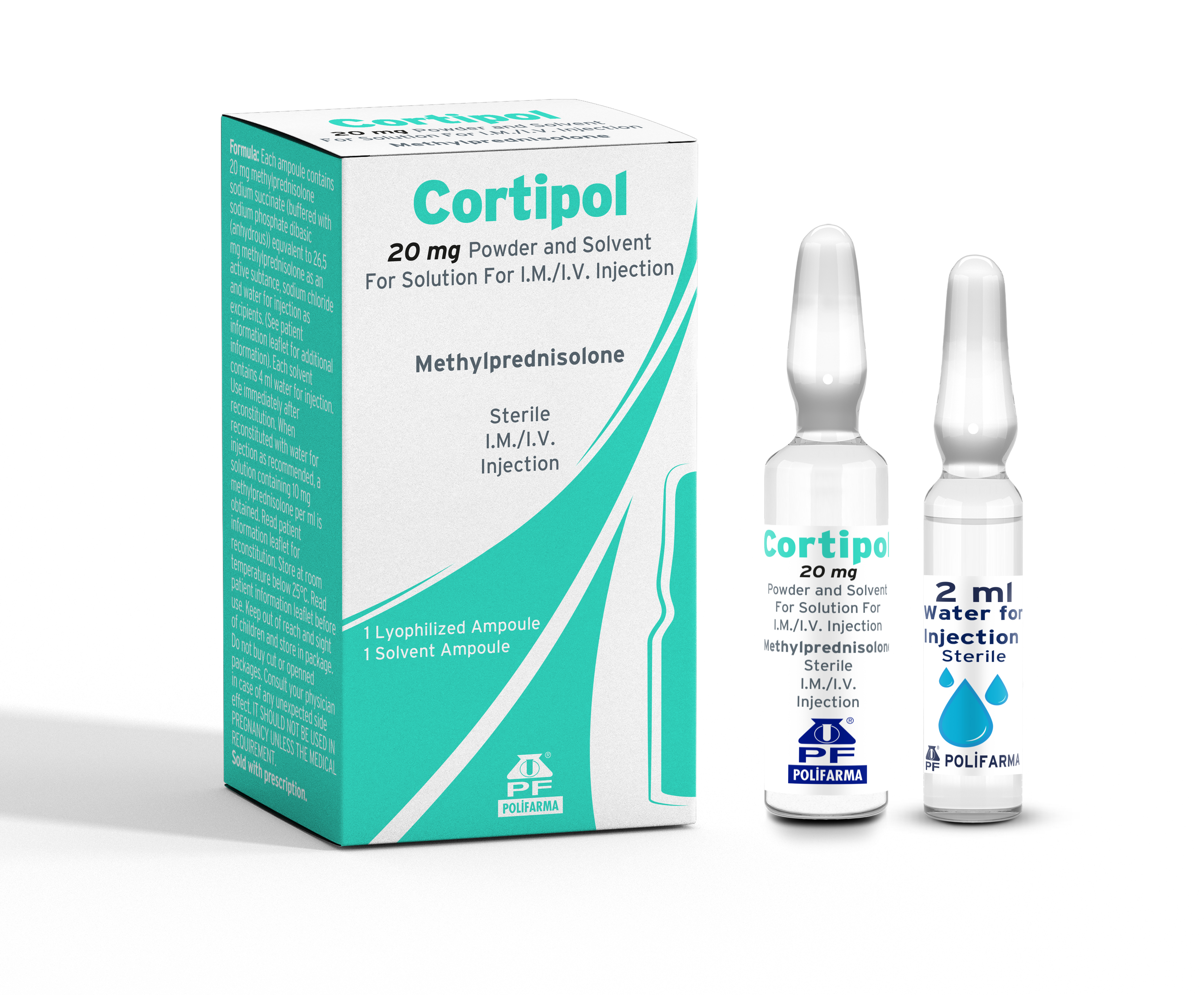 CORTIPOL 20 MG I.M./ I.V. POWDER AND SOLVENT FOR PREPARING INJECTION/INFUSION SOLUTIONS