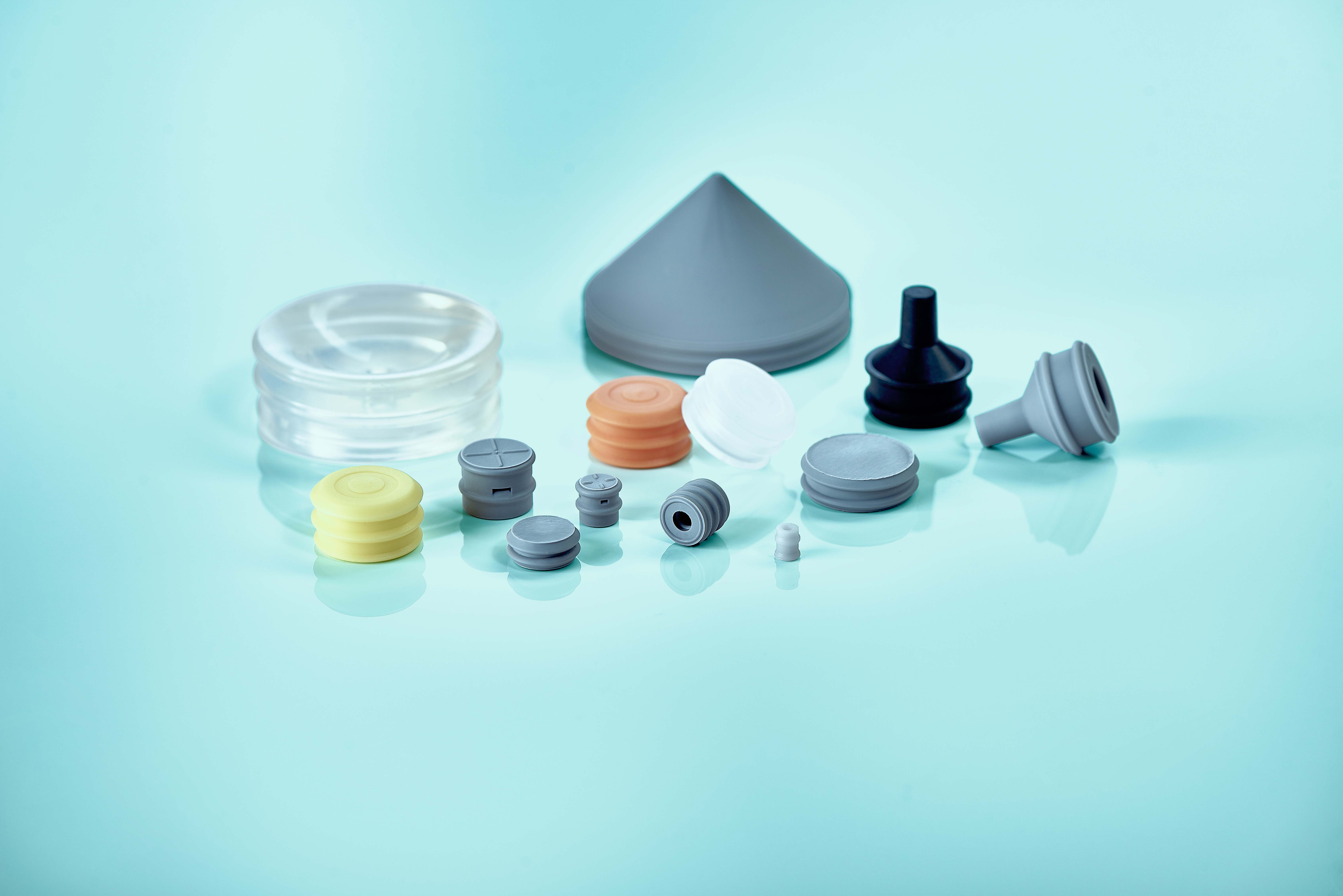 Customized silicone syringe plungers by RAUMEDIC 1