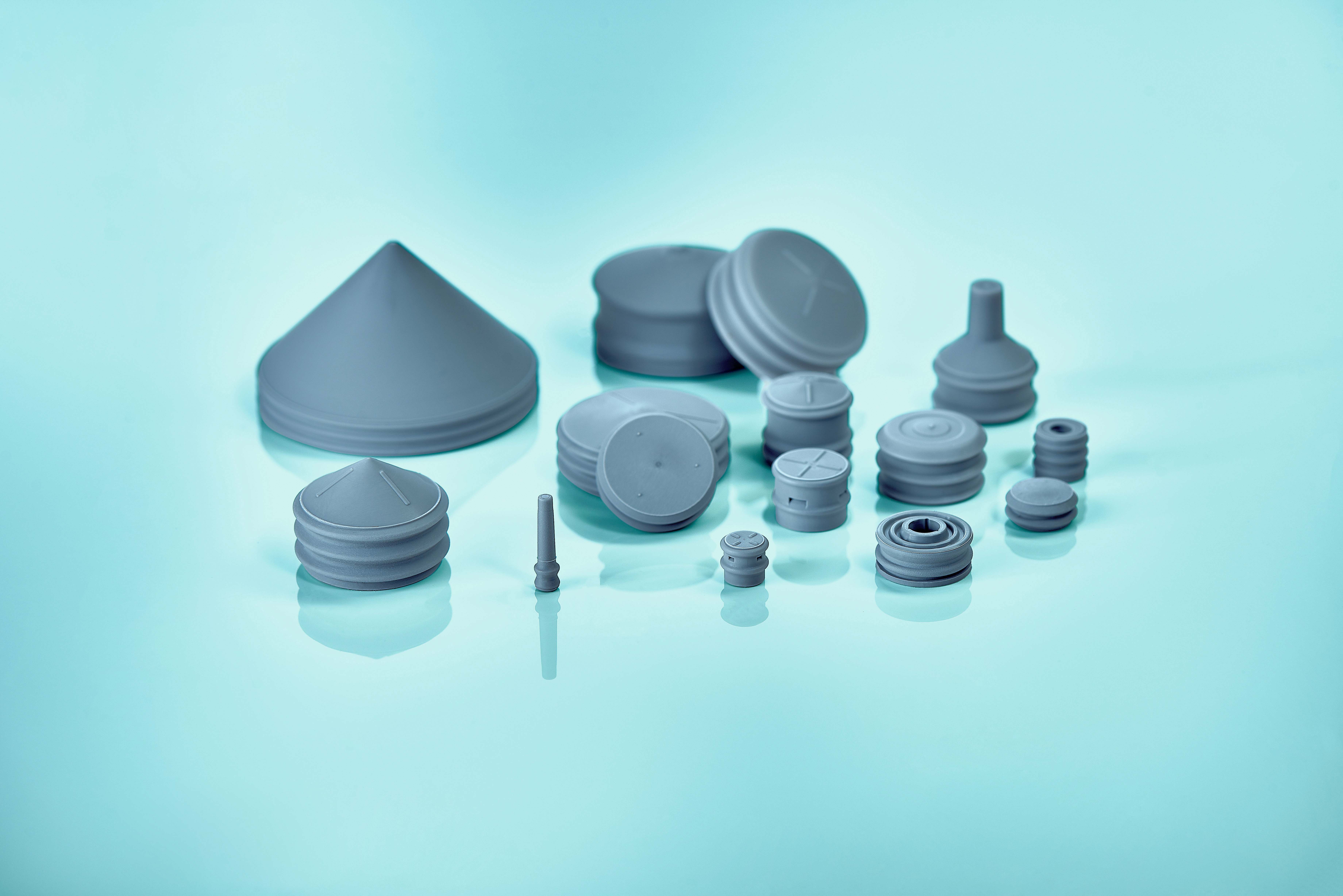 Customized silicone syringe plungers by RAUMEDIC 2