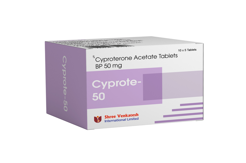 Cyproterone Acetate Tablets BP 50 mg -Cyprote - 50