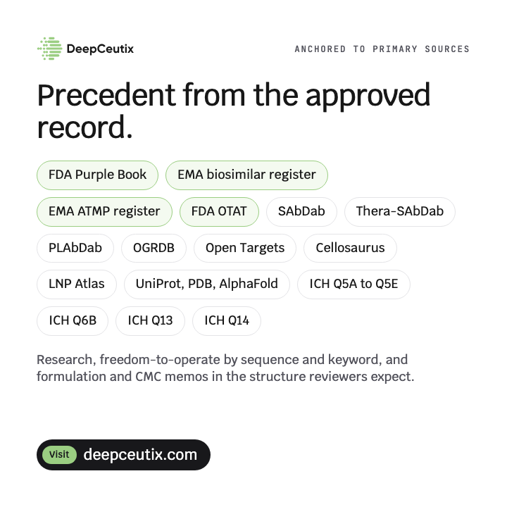 DeepC Biologics Agents: Biologic Formulation and CMC 3