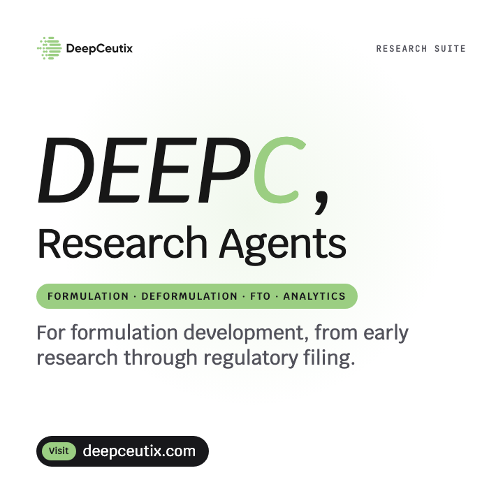 DeepC Research Agents: AI Co-Scientists for Formulation Development 1
