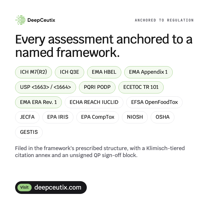 DeepC Safety Agents: PDE, OEL, E&L and Nitrosamine Assessments 3