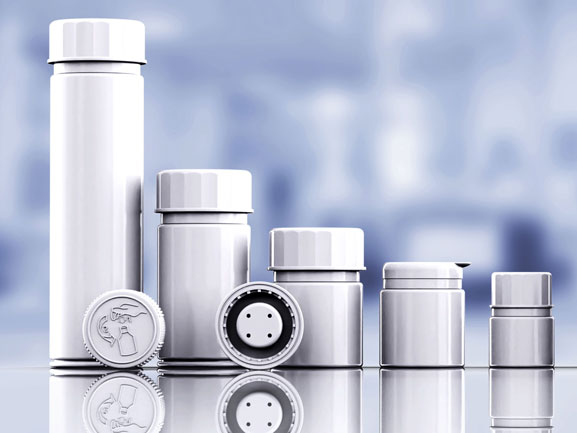 Desiccant container with Child Resistant Cap 1