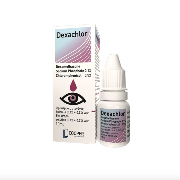 DEXACHLOR | Dexamethasone Sodium Phosphate + Chloramphenicol (0.1%+0.5%)