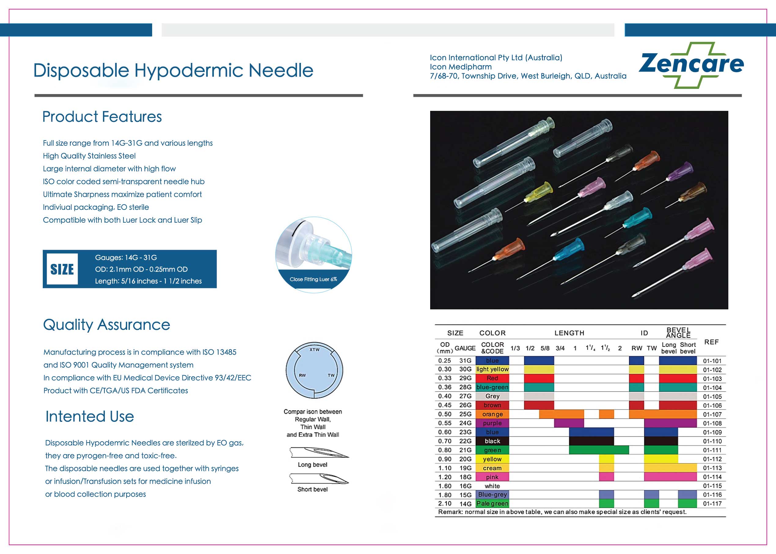 Disposable Hypodermic Needle