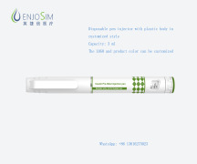 Disposable insulin pen with plastic body  in customized style