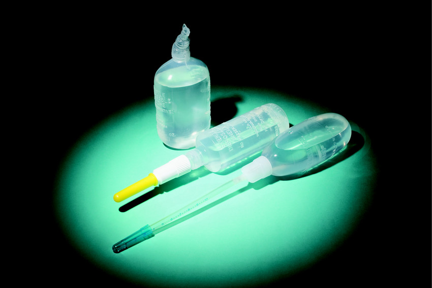 Douche/enema sterile liquid packaging