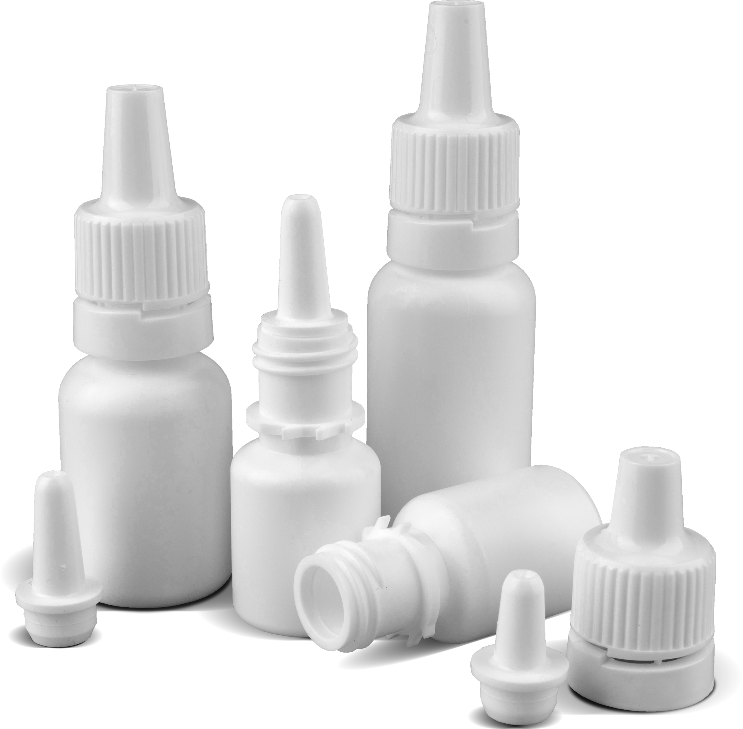 Dropper bottle set 5 ml, 10 ml, 15 ml with cap Ø14 mm