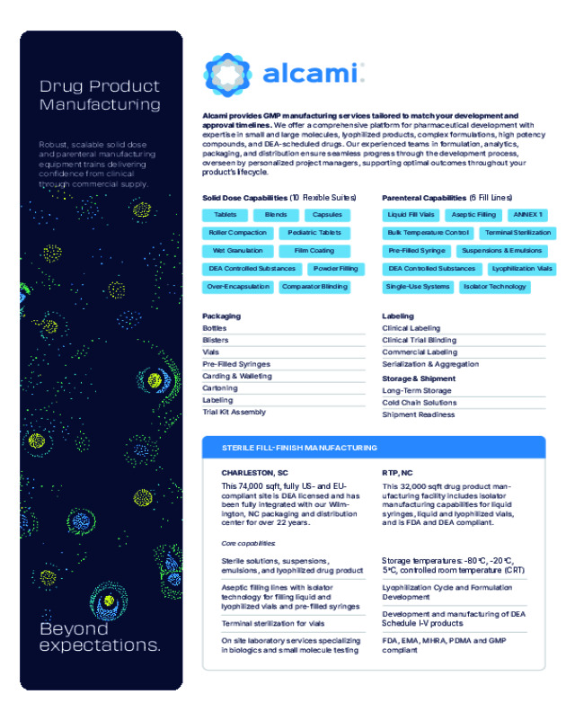 Drug Product Manufacturing