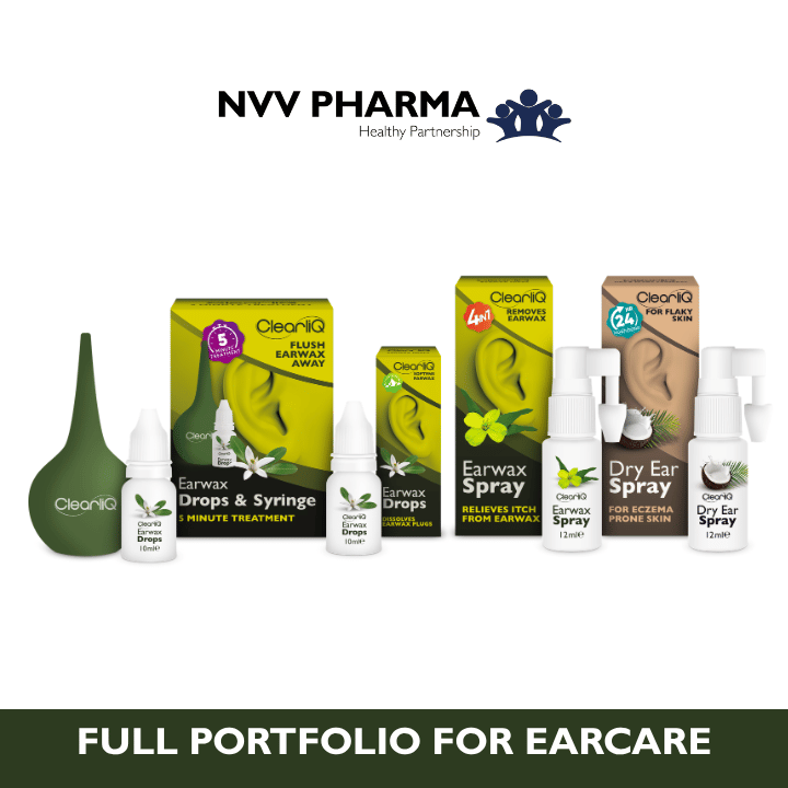 Earcare categorie | Patented | Earspray | | Eardrops | Eardrops and Ear Syringe 1