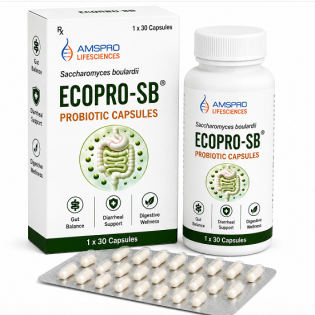 ECOPRO-SB – Saccharomyces boulardii Probiotic Capsules 5 Billion CFU