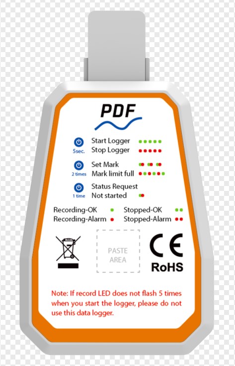 Elitech RC-17 Disposable Single-Use Temperature Recorder Data Logger USB PDF Report 2-Color Indicator 2