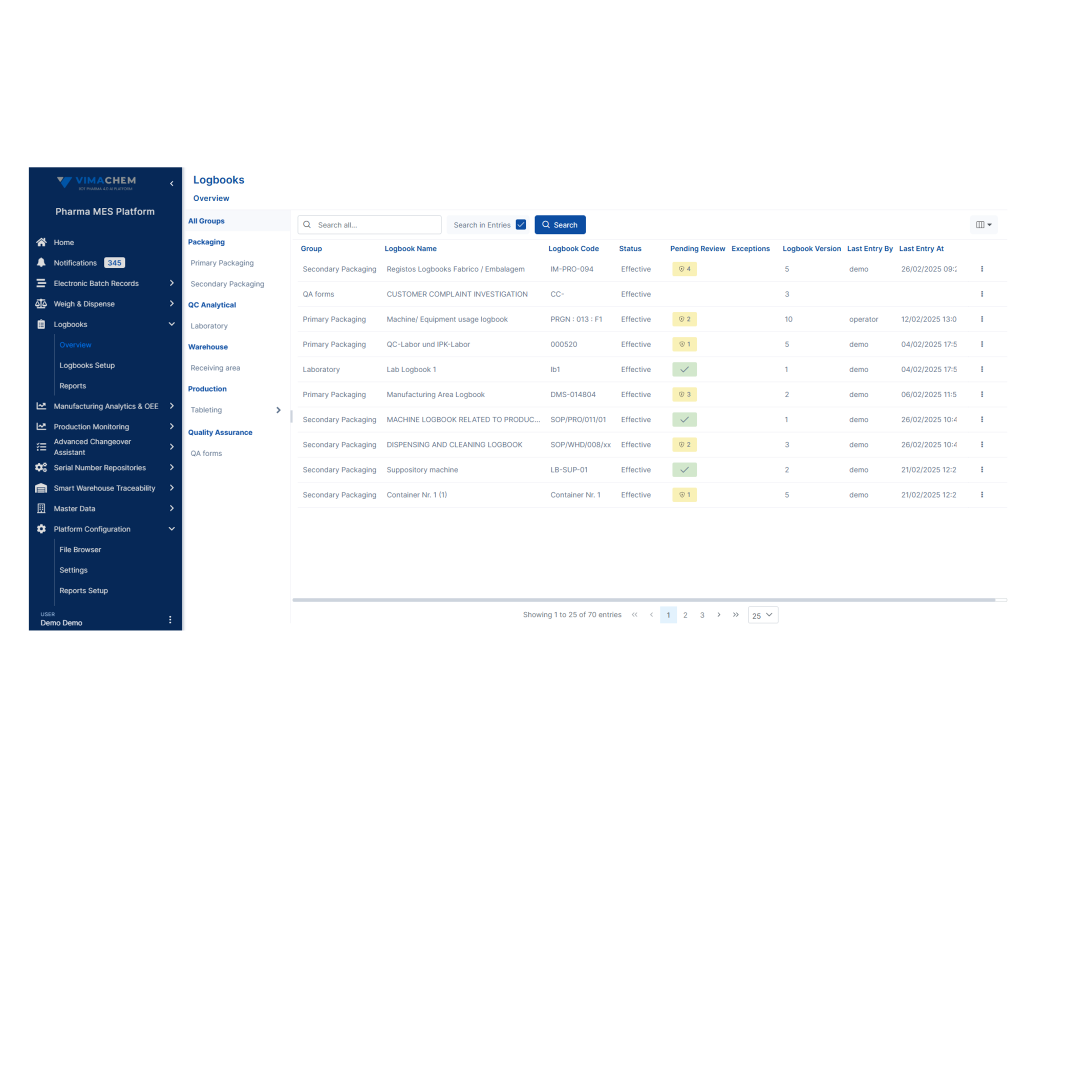 eLogbooks & Forms