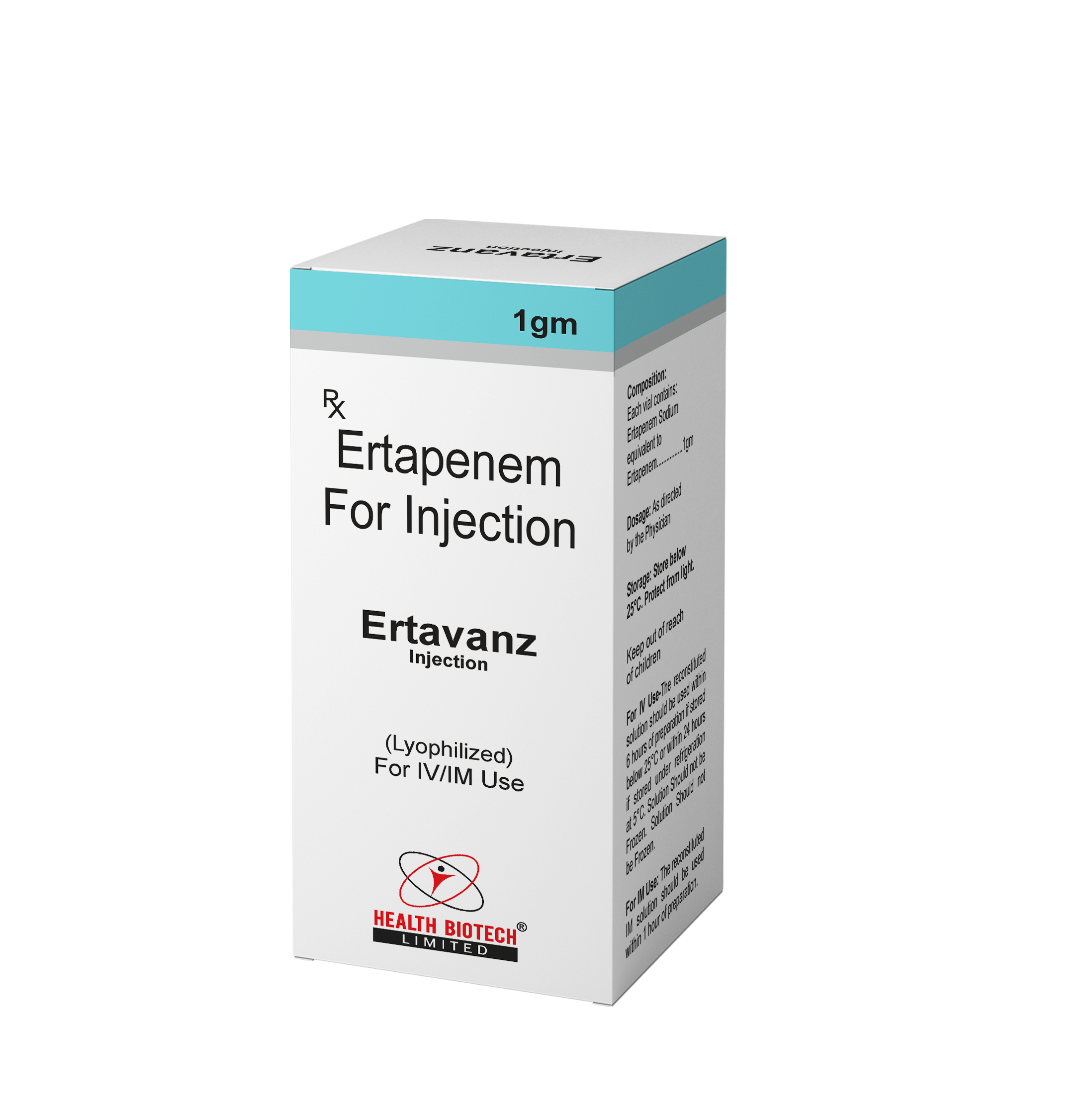 ERTAVANZ - ERTAPENEM FOR INJECTION 1 GM