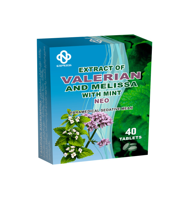 Extract of Valerian and Melissa with Mint tablets