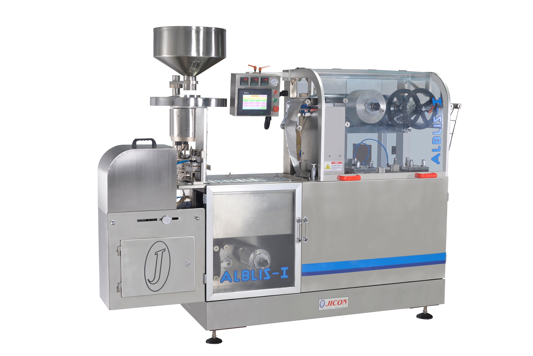FLAT PLATE AUTOMATIC BLISTER PACKING MACHINE