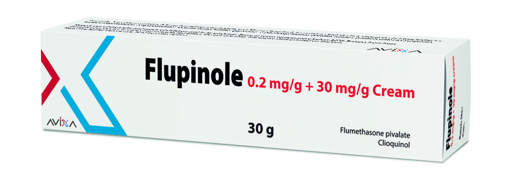 Flupinole Cream, 30g tube (Flumethasone Pivolate + Clioquinol)