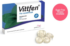 Flurbiprofen lozenges sugar-free