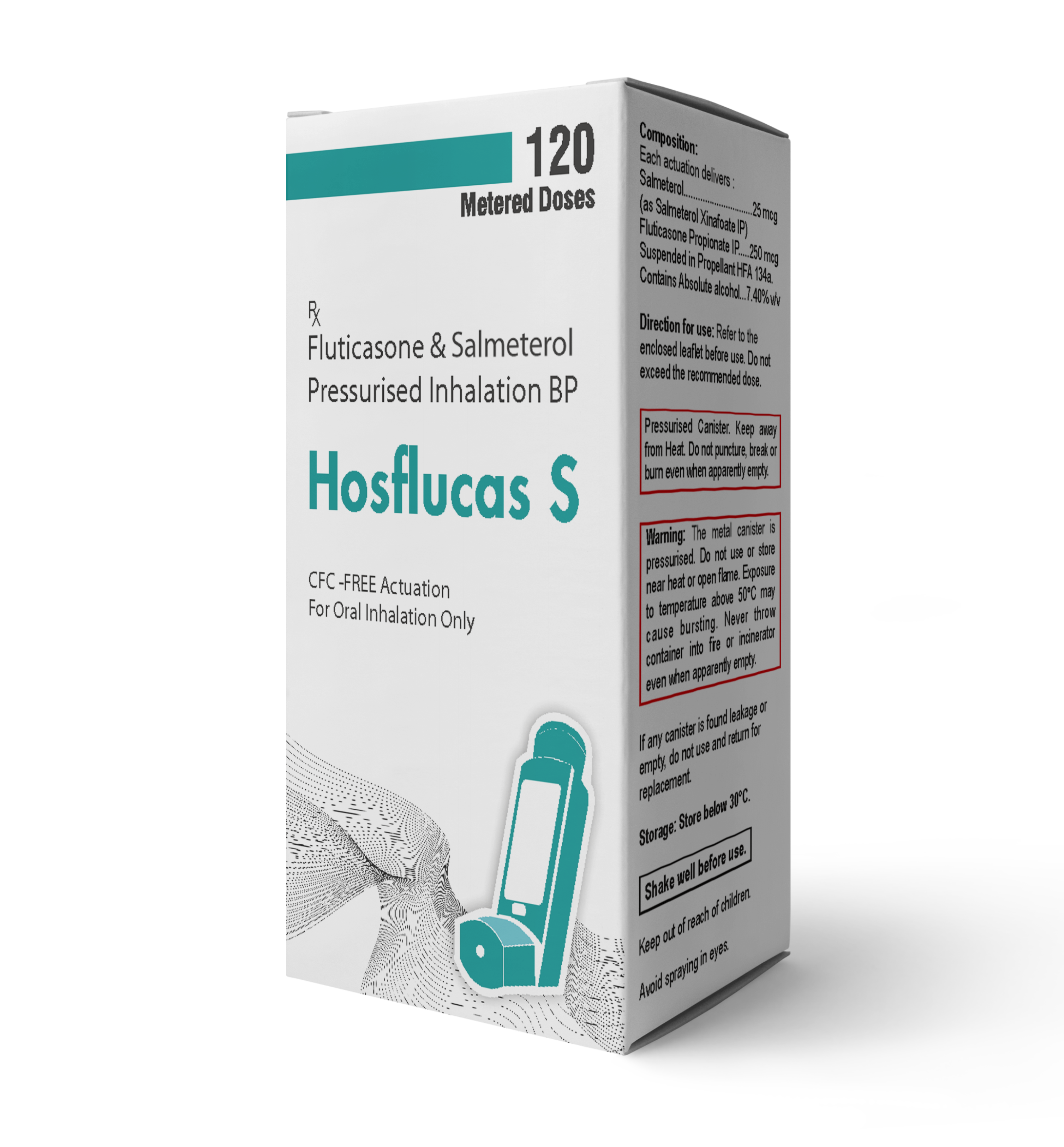 FLUTICASONE & Salmeterol pressurized Inhalation 120 MD