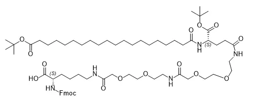Fmoc-L-Lys[C20-OtBu-Glu(OtBu)-AEEA-AEEA]-OH CAS 2915356-76-0