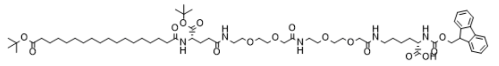 Fmoc-L-Lys[Oct-(otBu)-Glu-(otBu)-AEEA-AEEA]-OH