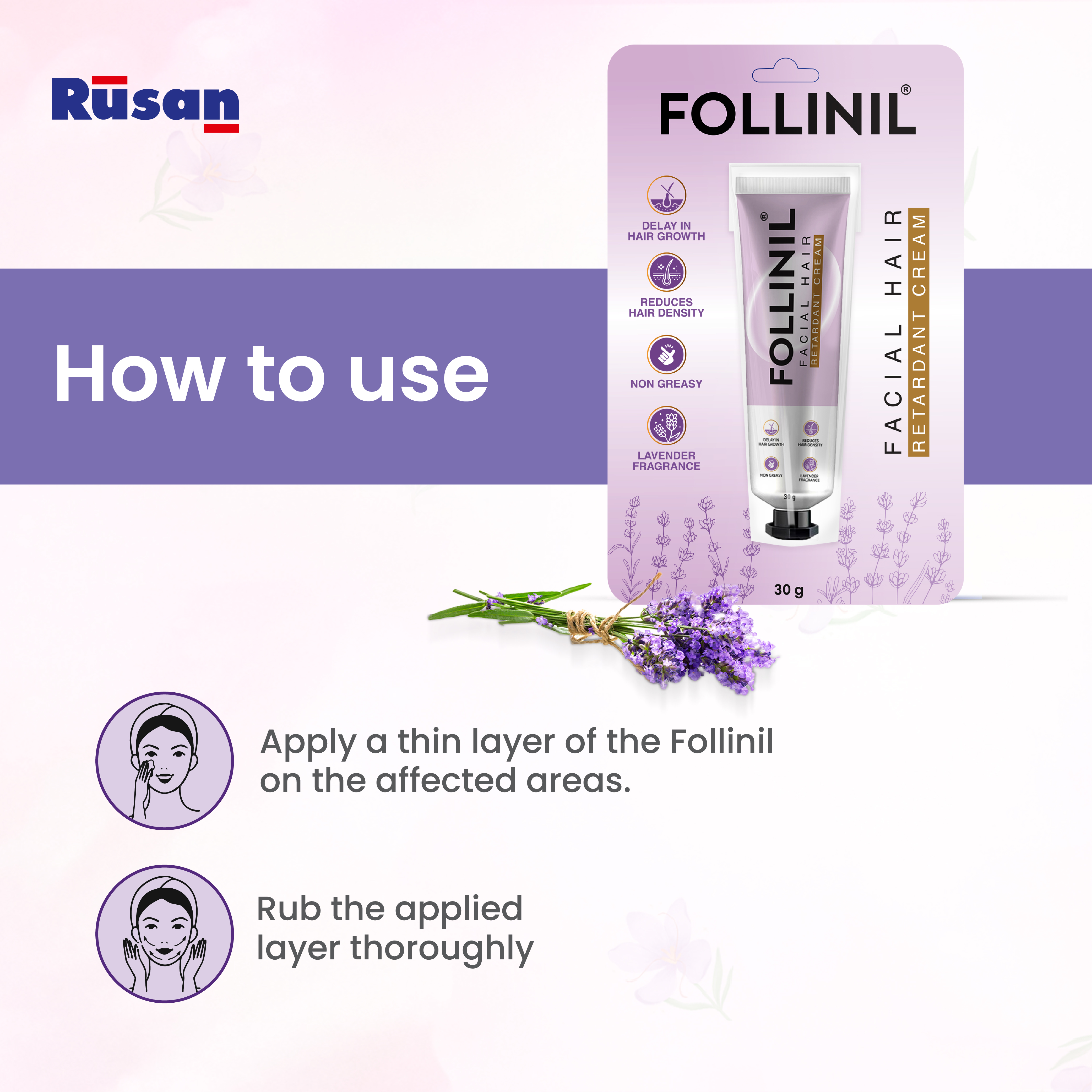 Follinil Facial Hair Retardant Cream 3