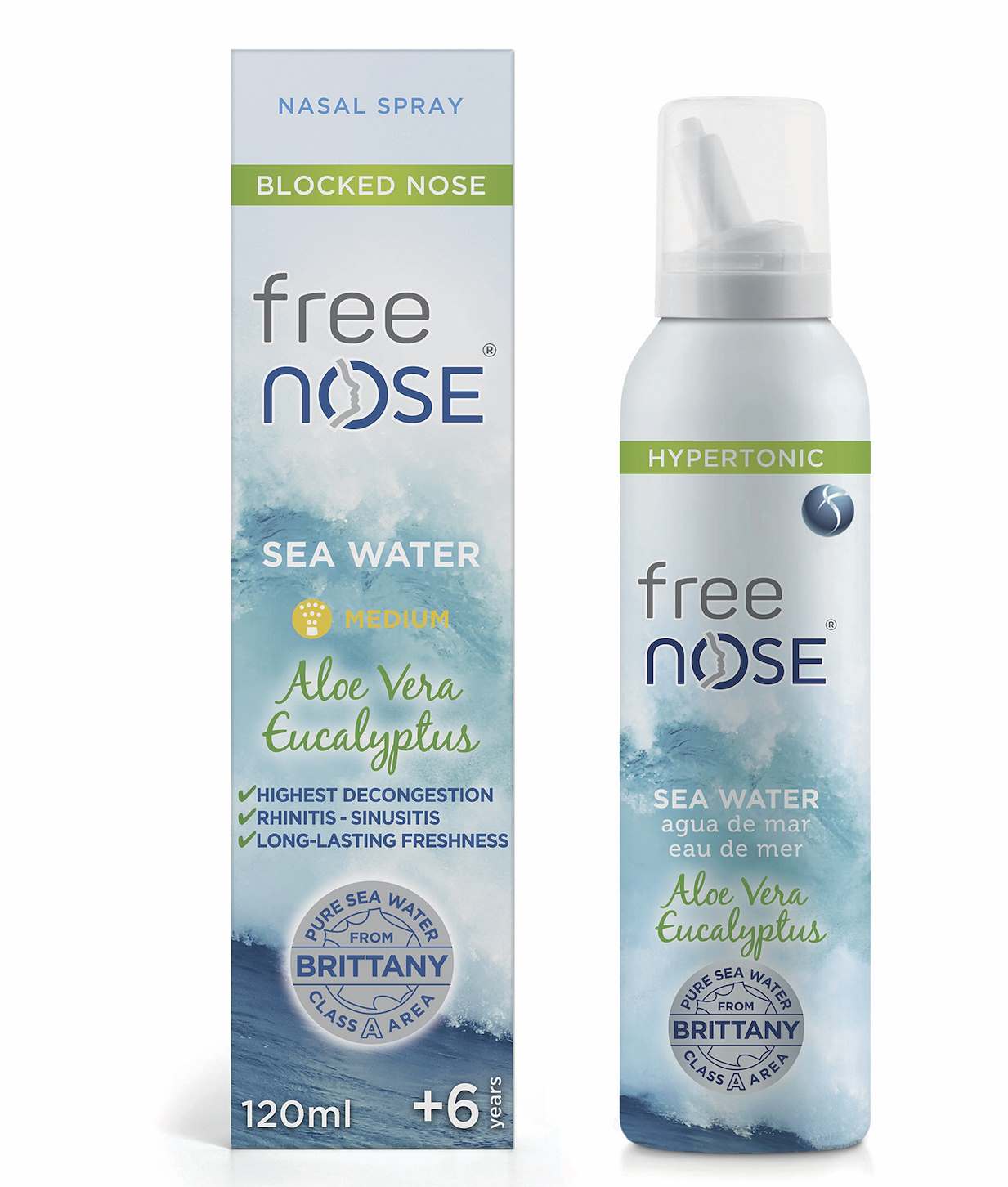 Free Nose® Hypertonic sea water with Aloe vera & Eucalyptus