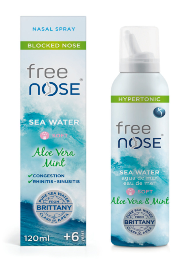 Free Nose® Hypertonic sea water with Aloe vera & Mint