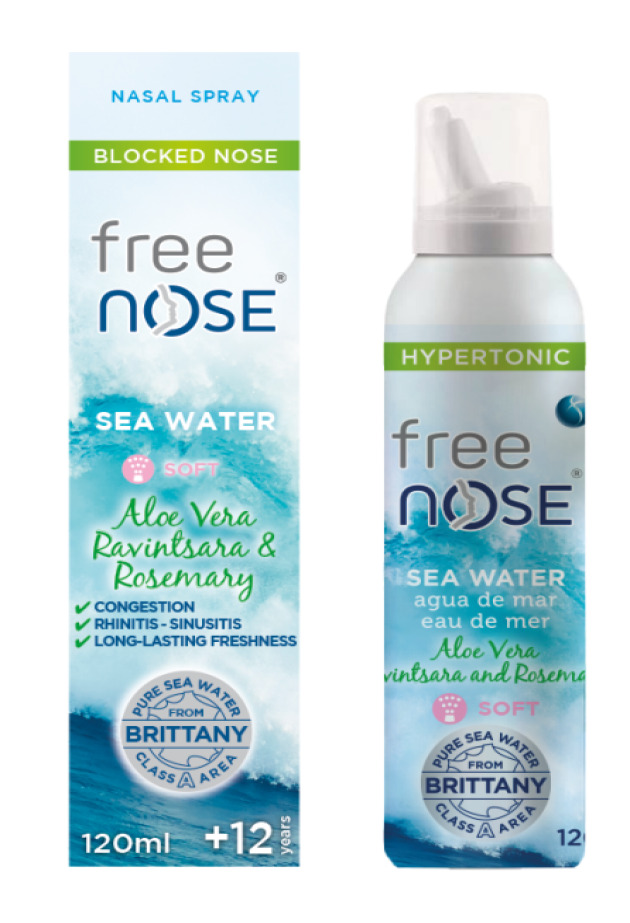 Free Nose® Hypertonic sea water with Aloe vera, Ravintsara & Rosemary
