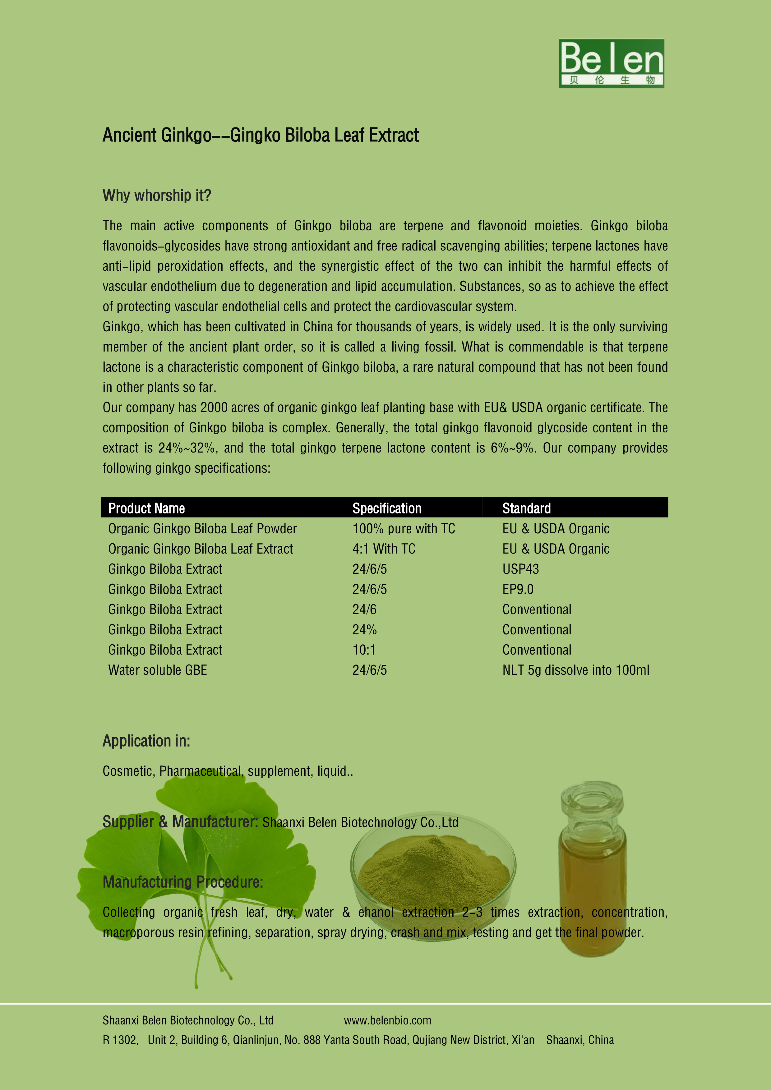 Ginkgo Biloba Leaf Extract